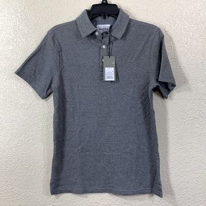 Goodfellow Men's Polo Shirt Railroad Gray S Stretchy Short sleeve NWT